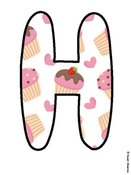 HAPPY BIRTHDAY! Cupcake Bulletin Board Letters