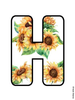 HAPPY BIRTHDAY! Sunflower Bulletin Board Letters