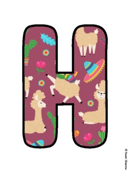 HAPPY VA-LLAMA-TINES DAY Alpaca, Llama Bulletin Board Letters