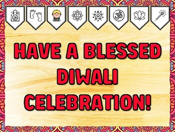 HAVE A BLESSED DIWALI CELEBRATION! Diwali Printable Bulletin Board Kit & Door