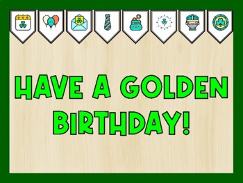 HAVE A GOLDEN BIRTHDAY! St. Patrick's Day Bulletin Board Kit