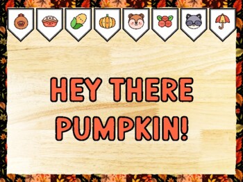 HEY THERE PUMPKIN! Fall Bulletin Board Kit & Door Décor, Fall Classroom Décor