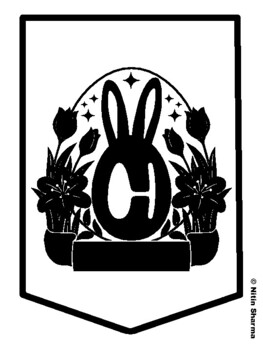 HOP RIGHT INTO THE ART CENTER, Bunny Bulletin Board Letters