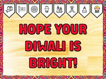 HOPE YOUR DIWALI IS BRIGHT! Diwali Printable Bulletin Board Kit & Door Décor,