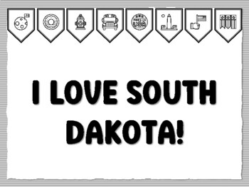 I LOVE SOUTH DAKOTA! U.S.A. States Bulletin Board Kit