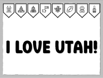 I LOVE UTAH! U.S.A. States Bulletin Board Kit