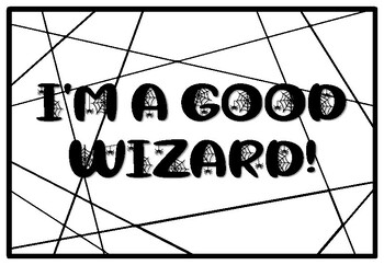 I'M A GOOD WIZARD!, Halloween Coloring Pages, Halloween Morning Work
