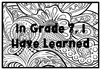 IN GRADE 7, I HAVE LEARNED Spring Activity, Spring Coloring Pages