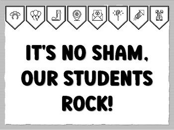IT'S NO SHAM, OUR STUDENTS ROCK! St. Patrick's Day Bulletin Board Kit, Ready to
