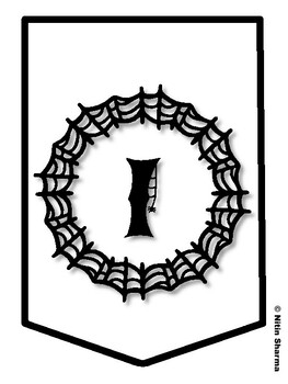ITSY BITSY SPIDERS! Halloween Bulletin Board Letters, Halloween Banner