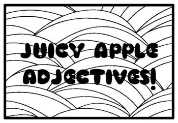 JUICY APPLE ADJECTIVES! Fall Apple Activity, Apples Coloring Pages, Autumn