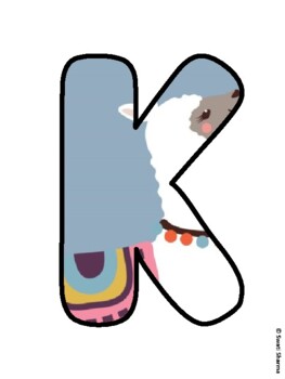 KINDERGARTEN IS WOOLY COOL! Alpaca, Llama Bulletin Board Letters