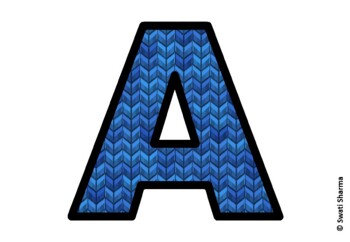 Knitted Ugly Sweater, Winter Bulletin Board Letters, Alphabet Poster