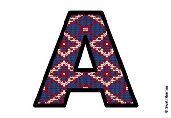 Knitted Ugly Sweater, Winter Bulletin Board Letters, Alphabet Posters
