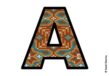 Knitted Ugly Sweater, Winter Bulletin Board Letters, Alphabet Posters