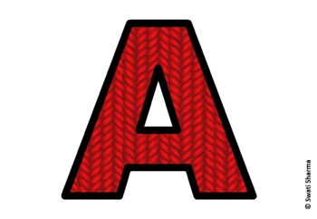 Knitted Ugly Sweater, Winter Bulletin Board Letters, Alphabet Posters