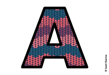 Knitted Ugly Sweater, Winter Bulletin Board Letters, Alphabet Posters