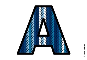 Knitted Ugly Sweater, Winter Bulletin Board Letters, Alphabet Posters