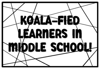 KOALA-FIED LEARNERS IN MIDDLE SCHOOL! Koala Coloring Pages, Koala Bear Bullet