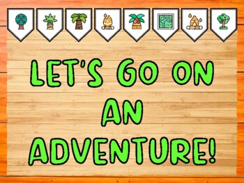LET'S GO ON AN ADVENTURE! Camping Bulletin Board Kit