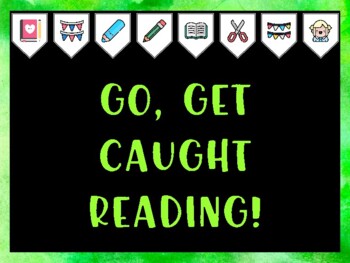Library Bulletin Board Kit & Door Décor, GO, GET CAUGHT READING!