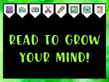 Library Bulletin Board Kit & Door Décor, READ TO GROW YOUR MIND!