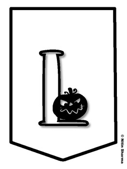 LOOK WHO'S HIDING IN THE HAUNTED HOUSE! Halloween Bulletin Board Letters, H