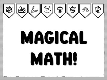 MAGICAL MATH! Unicorn Bulletin Board Kit, Ready to print Unicorn Classroom Deco