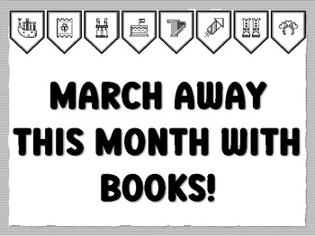MARCH AWAY THIS MONTH WITH BOOKS! St. Patrick's Day Bulletin Board Kit, Ready t