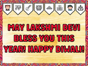 MAY LAKSHMI DEVI BLESS YOU THIS YEAR! HAPPY DIWALI! Diwali Printable Bulletin