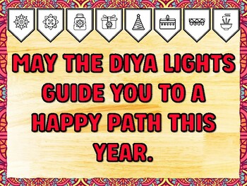 MAY THE DIYA LIGHTS GUIDE YOU TO A HAPPY PATH THIS YEAR. Diwali Printable Bul
