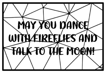 MAY YOU DANCE WITH FIREFLIES AND TALK TO THE MOON! Summer Holidays Activity,