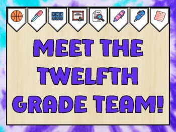 Meet The Teacher Bulletin Board Kit & Door Décor, MEET THE TWELFTH GRADE TEAM