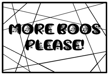 MORE BOOS PLEASE!, Halloween Coloring Pages, Halloween Morning Work