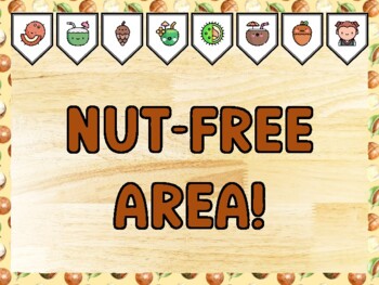 NUT-FREE AREA! Nuts Bulletin Board Kit & Door Décor, Nuts Classroom Décor