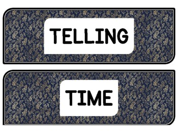 Ocean, Mermaid Clock Labels for Telling Time #48Sheet Size: 8.5 by 11 inch