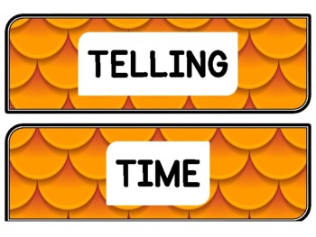 Ocean, Mermaid Clock Labels for Telling Time #70Sheet Size: 8.5 by 11 inch