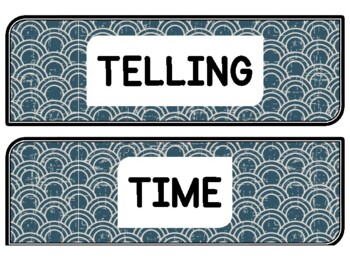 Ocean, Mermaid Clock Labels for Telling Time #8Sheet Size: 8.5 by 11 inch