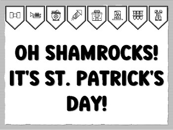 OH SHAMROCKS! IT'S ST. PATRICK'S DAY! St. Patrick's Day Bulletin Board Kit, Rea