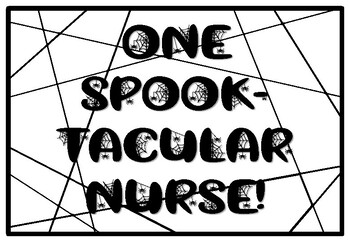 ONE SPOOK-TACULAR NURSE!, Halloween Coloring Pages, Halloween Morning Work