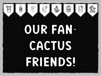 OUR FAN-CACTUS FRIENDS! Cactus Succulents Theme Bulletin Board Kit, Door Décor,
