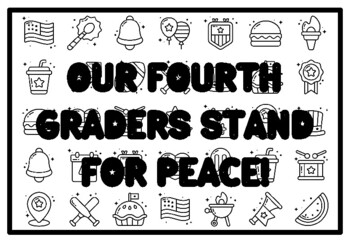 OUR FOURTH GRADERS STAND FOR PEACE! Peace Coloring Pages