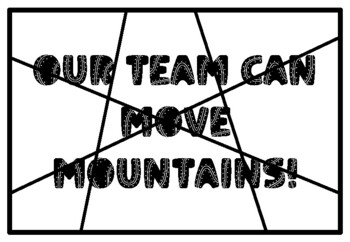 OUR TEAM CAN MOVE MOUNTAINS! Mountains Coloring Pages