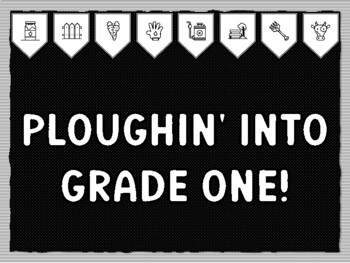 PLOUGHIN' INTO GRADE ONE! Ready to print Farm Bulletin Board Kit, Farm Classroo