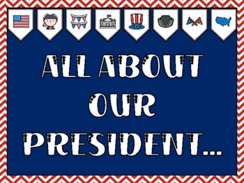 President's Day Bulletin Board Kit & Door Décor, ALL ABOUT OUR PRESIDENT... 