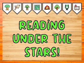 READING UNDER THE STARS! Camping Bulletin Board Kit