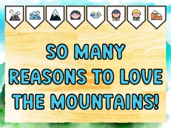 SO MANY REASONS TO LOVE THE MOUNTAINS! Mountain Bulletin Board Kit