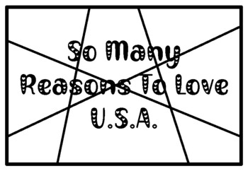 SO MANY REASONS TO LOVE U.S.A., Valentine’s Day Activity, Coloring Pages