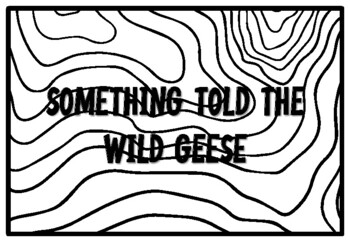 SOMETHING TOLD THE WILD GEESE, Grade 3 Literature Coloring Pages