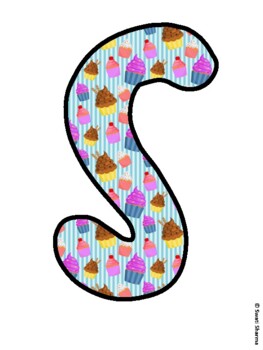SPANISH IS SWEET! Cupcake Bulletin Board Letters